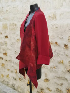 Graziella Paquin Veste feutre rouge